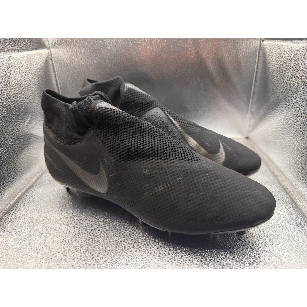 Size 12.5 Nike Phantom Vision 2 Pro FG Ghost Black Mens Soccer Cleats AO3266-001